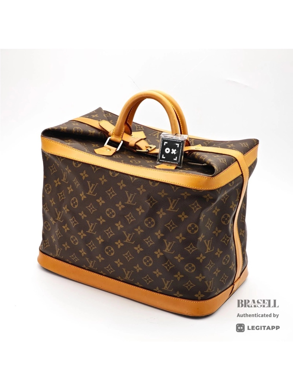 Louis Vuitton Brown Monogram Leather Travel Holdall Cruiser 40